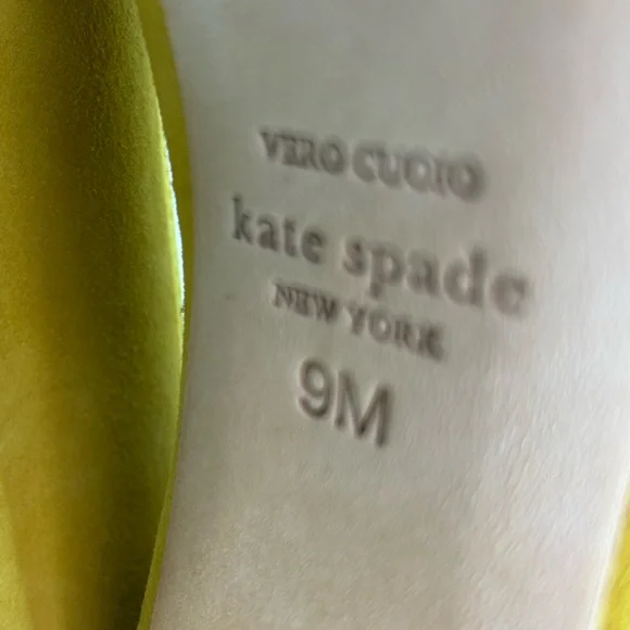 KATE SPADE NEW YORK Kylah Slip-On Pumps - Mustard Suede - Size 9 M - Picture 10 of 10